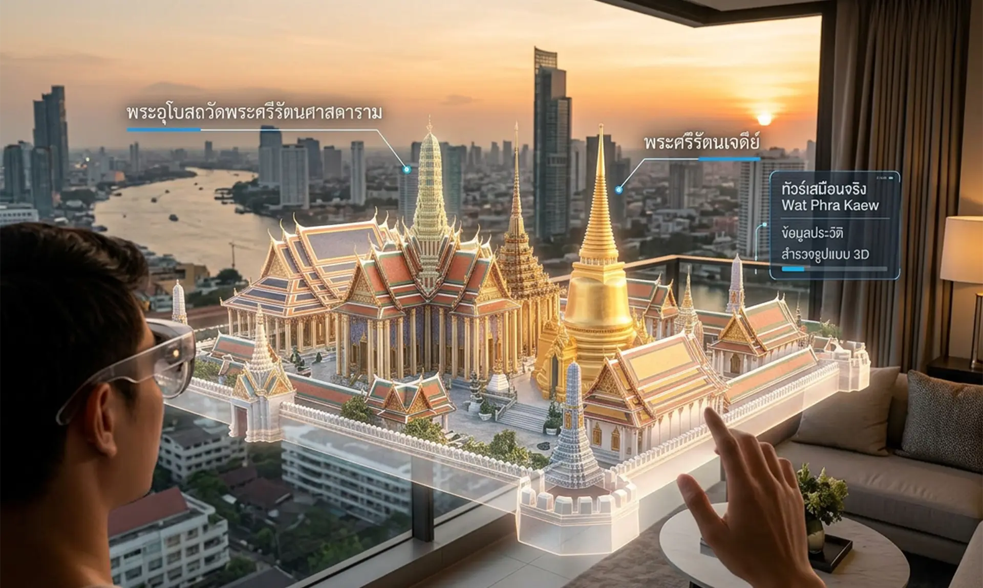 Mixed Reality ในไทยปี 2026 ภาพ Mixed Reality วัดพระแก้ว