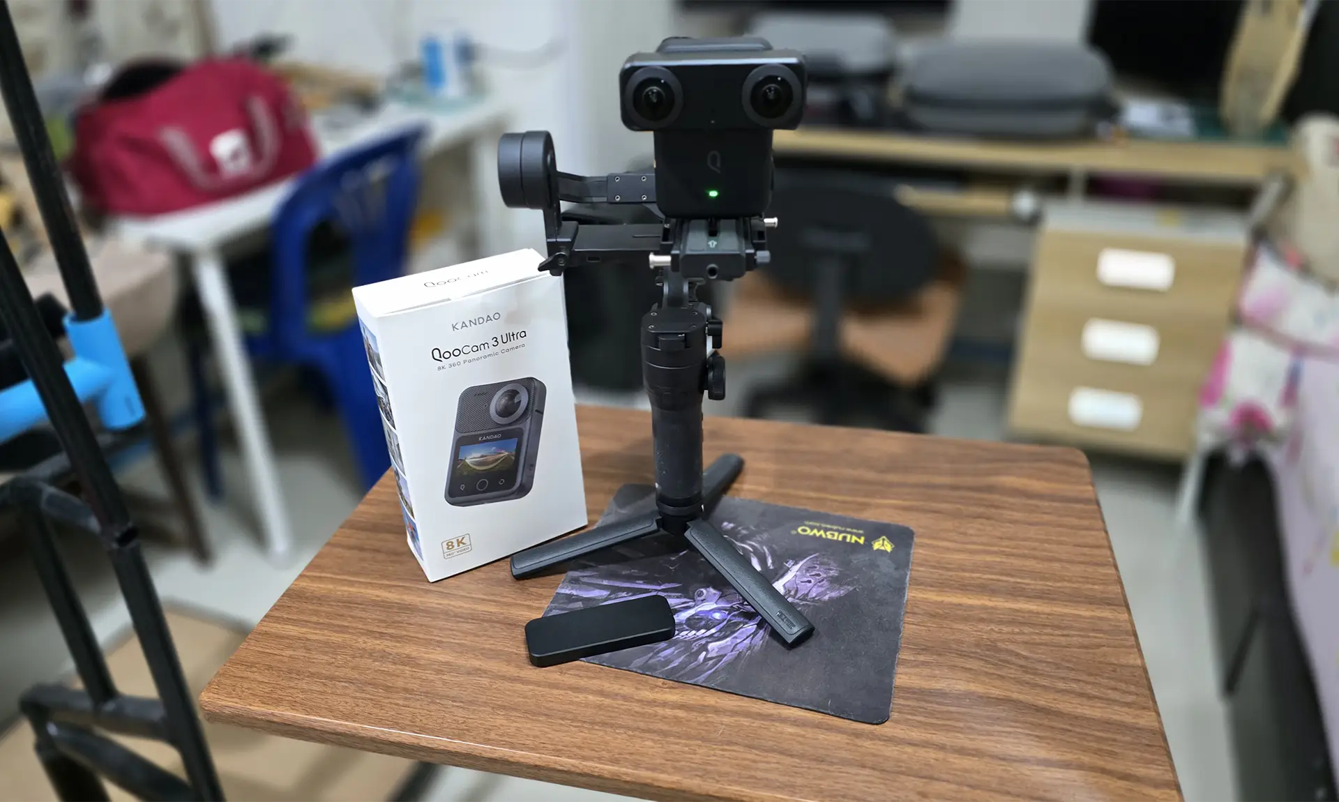 กล้องถ่าย 3D VR180 รุ่น Q3U VR180 CNC บอดี้อลูมิเนียม ดัดแปลงอัปเกรดจาก Kandao Qoocam EGO