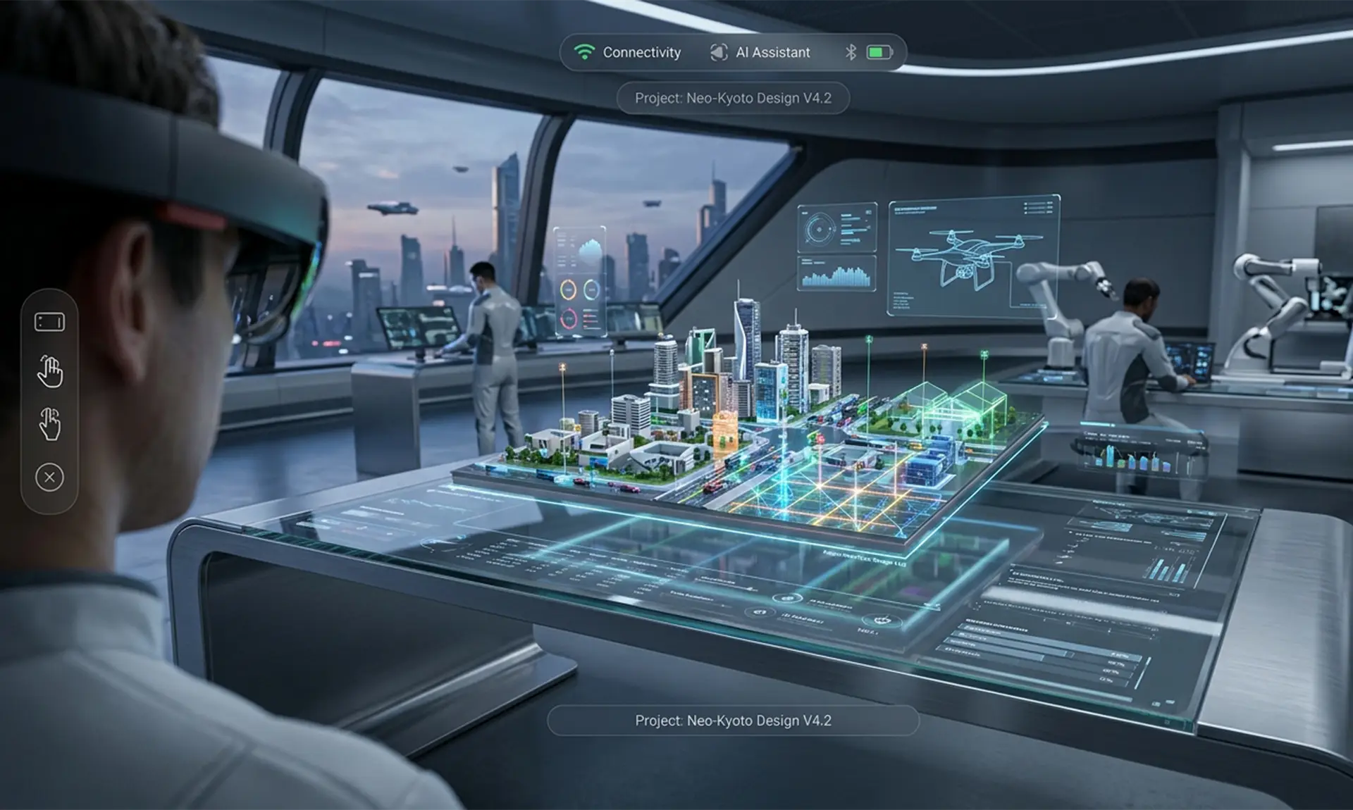 spatial-computing-mr-headset-2026 แว่น Mixed Reality สลับโหมด Passthrough แสดงภาพโฮโลแกรม 3 มิติซ้อนทับโลกจริง ยุคใหม่ของ VR 2026